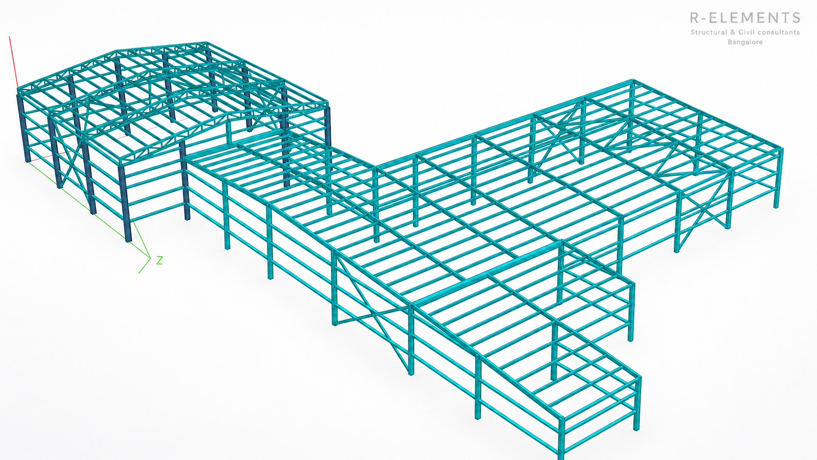 Analytical model of an industrial building